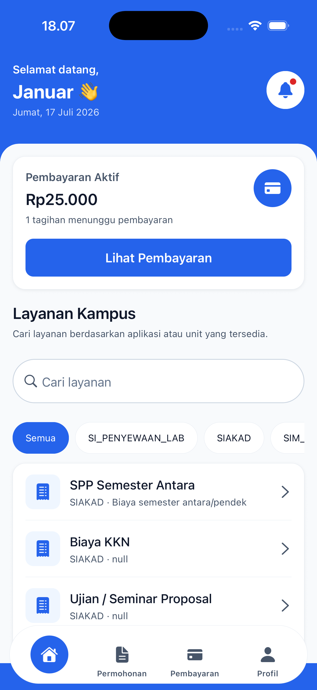Mockup beranda SIKEU Hub Pengguna